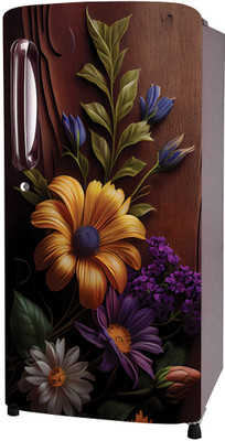 RKDECOR 49 inch Single Door Fridge Sticker Wallpaper Wrap Refrigerator Decal (Size 24x49 Inch) Self Adhesive Sticker(Pack of 1)