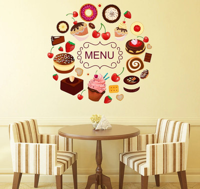 WALLARSH 70 cm Tasty Ice Cream Removable Sticker(Pack of 1)