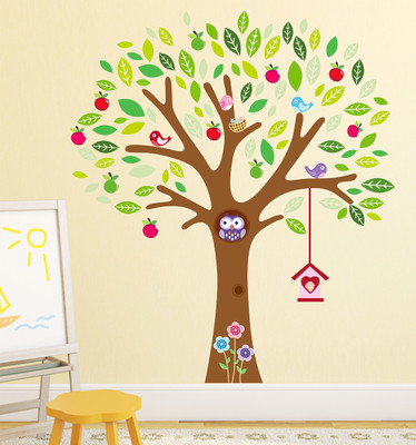 MIIKOR 100 cm Tree | Non-Reusable Stickers Self Adhesive Sticker(Pack of 1)