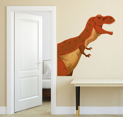 Flipkart SmartBuy 70 cm Gaint Dinosaur|Tyrannosaurus Rex|Removeble Self Adhesive Sticker(Pack of 1)