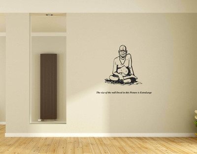 PEACOCKRIDE 60 cm Shri Swami Samarth Maharaj I Swami Samarth Wall Decal Self Adhesive Sticker(Pack of 1)
