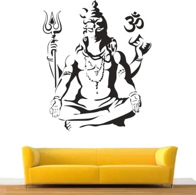 Xskin 70 cm Shiv Shankar , Wall Stickers Home Decor Waterproof Wall Decals Self Adhesive Sticker(Pack of 1)