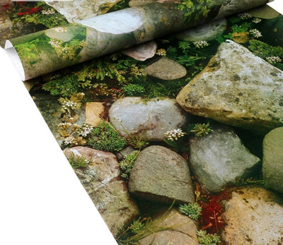 Flipkart SmartBuy 200 cm Multi Colour Brick Stone with Grass Wallpaper (200 CM X 45 CM) Self Adhesive Sticker(Pack of 1)