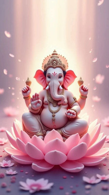 swaroopa 16.5 inch shri ganesh sticker Self Adhesive Sticker(Pack of 1)