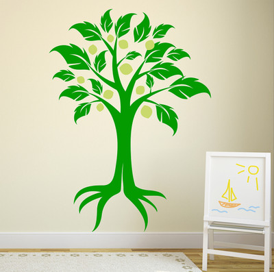 Littlebuds 80 cm Tree Removable Sticker(Pack of 1)