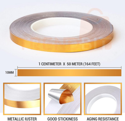 WUUP Golden Tape for Tiles golden tape 1 mm golden tape 1 mm (Manual)(Set of 1, gloden)