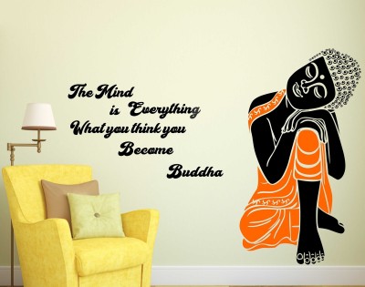 TRIDENT 100 cm Buddha Quotes Removable Sticker(Pack of 1)