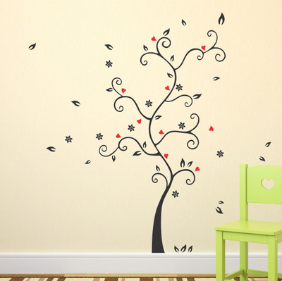 Hanu 130 inch Tree Art | Non-Reusable Sticker Self Adhesive Sticker(Pack of 1)