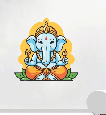 STICKER STUDIO 58 cm Blue Ganeshji Wall Sticker & Decal Self Adhesive Sticker(Pack of 1)