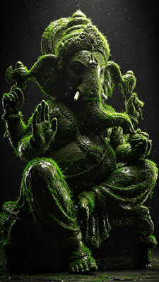 swaroopa 16.5 inch Shri Ganesha sticker Self Adhesive Sticker(Pack of 1)