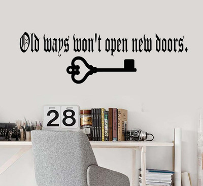 SnappyVinyl 17 cm Old Ways Won't Open Self Adhesive Sticker(Pack of 1)
