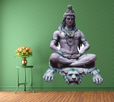 parth decor 60 cm SHIV JI WALL STICKER (45X60) CM Self Adhesive Sticker(Pack of 1)