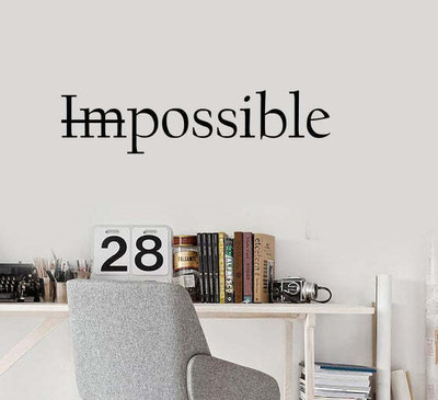 SnappyVinyl 55 cm Possible Inspiring Self Adhesive Sticker(Pack of 1)