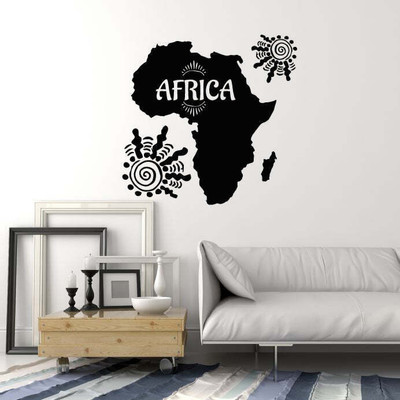 Xskin 27 cm Map African Style Home Self Adhesive Sticker(Pack of 1)