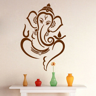 Decor Villa 58 cm Decor villa Ganesh ji Wall Decal & Sticker Self Adhesive Sticker(Pack of 1)