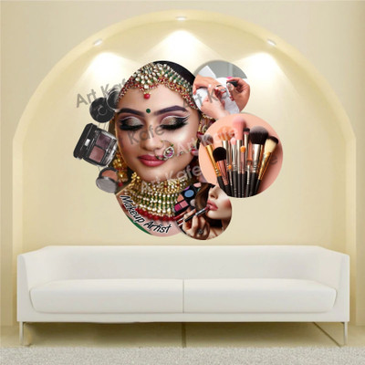 DivineDesigns 51 cm Girl Make up Brushes Self Adhesive Sticker(Pack of 1)