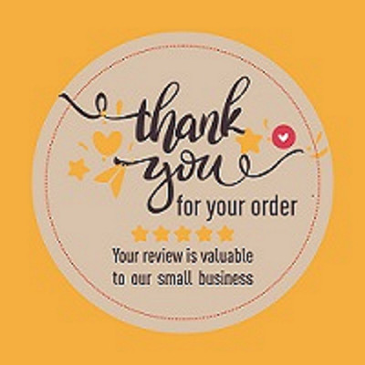 Stikor 1.5 inch Thank You for Your Order 100 Pcs Sticker Self Adhesive Sticker(Pack of 100)