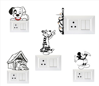 Crown Decals 15 cm Switch board sticker Self Adhesive Sticker(Pack of 1)