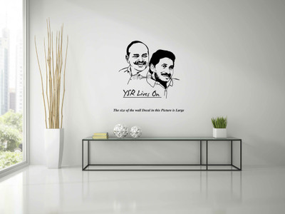 PEACOCKRIDE 60 cm Y. S. Rajasekhara Reddy Jagan Mohan Reddy I YSR Congress I Wall Decal Self Adhesive Sticker(Pack of 1)