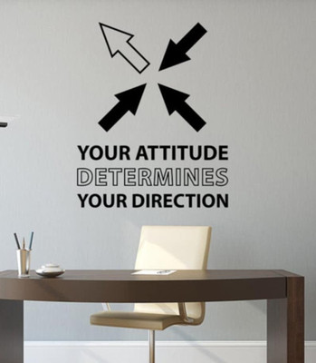 SnappyVinyl 75 cm Your Attitude Determines Self Adhesive Sticker(Pack of 1)