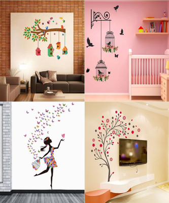 GharKraft 90 cm Set of 4 - 119 Self Adhesive Sticker(Pack of 4)