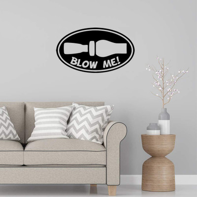 SnappyVinyl 29 cm Blow Me Duck Call Hunting Self Adhesive Sticker(Pack of 1)