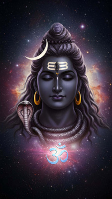 swaroopa 16.5 inch Shiv Shankar Mahadev Sticker Self Adhesive Sticker(Pack of 1)
