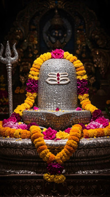 swaroopa 16.5 inch Shiv shankar mahadev sticker Self Adhesive Sticker(Pack of 1)