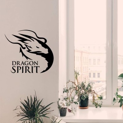 SnappyVinyl 29 cm Dragon Spirit Gaming Wall Decals, Easy to Apply Self Adhesive Sticker(Pack of 1)