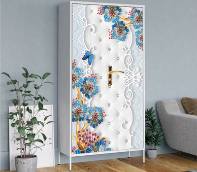 Crative Design 78 inch Armirah sticker wallpaper for almirh waterproof almirah sticekr sirxe 40x78 Self Adhesive Sticker(Pack of 1)