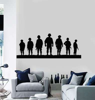 Xskin 20 cm r Weapons Army Soldiers Self Adhesive Sticker(Pack of 1)