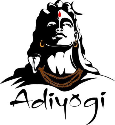 crystalsign 60 cm Adiyogi Wall Sticker Self Adhesive Sticker(Pack of 1)