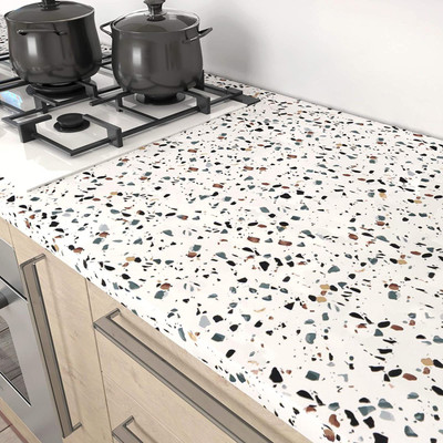SOJITRA EXPORT Vinyl Abstract White Wallpaper(L x W: 200 cm x 60 cm)