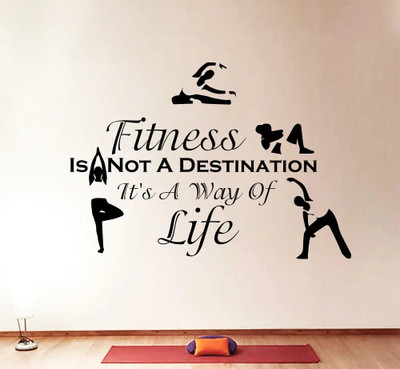 SnappyVinyl 42 cm Gym Self Adhesive Sticker(Pack of 1)