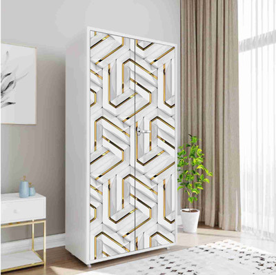 Shree Shyam 213 cm 3D Embossed Decorative Almirah wallpaper Self Adhesive Sticker(Pack of 1)