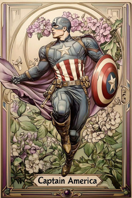 swaroopa 16.5 inch Captain America Sticker Self Adhesive Sticker(Pack of 1)