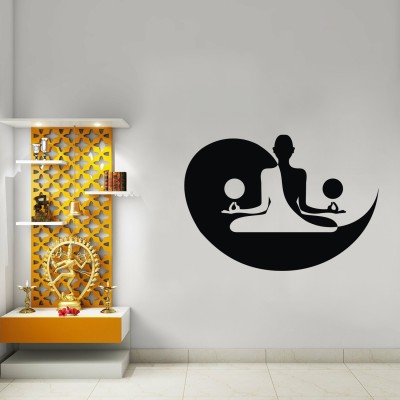 Wall Kriti 152.4 cm Wallkriti Meditation ecal Self Adhesive Sticker(Pack of 1)