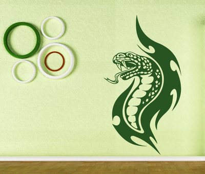 SnappyVinyl 27 cm Snake Cobra Fangs Helmet Self Adhesive Sticker(Pack of 1)