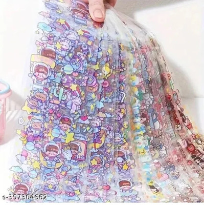 Mira Farmcraft 8 cm Cute Cartoon Theme Kawaii Stickers 20 PET Sheets for Project, Journal, Scrapbook Self Adhesive Sticker(Pack of 1)