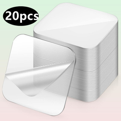 Ortrix 6 cm Double-Sided Reusable Adhesive Sticker — 6Cm X 6Cm — 20 Pcs Pack Double-sided Sticker(Pack of 20)