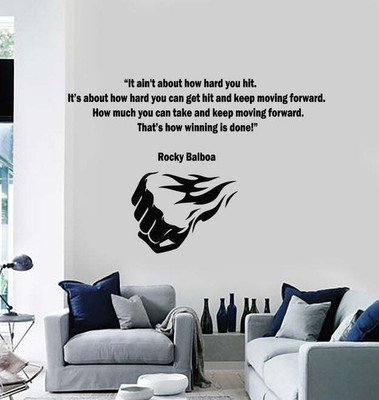 SnappyVinyl 48 cm Man Fist Motivation Easy to apply Wall Sticker Self Adhesive Sticker(Pack of 1)