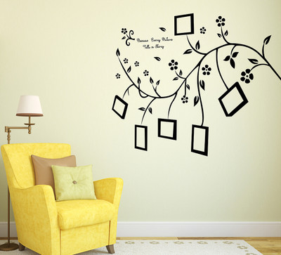 Wallzone 110 cm Photo Tree Removable Sticker(Pack of 1)