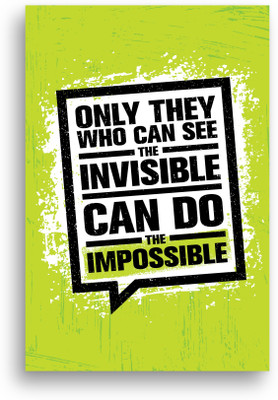ModernDecor 45.72 cm Motivational Quote Poster For Home office Gym Room Wall Décor (Size 12x18 In)S31 Self Adhesive Sticker(Pack of 1)