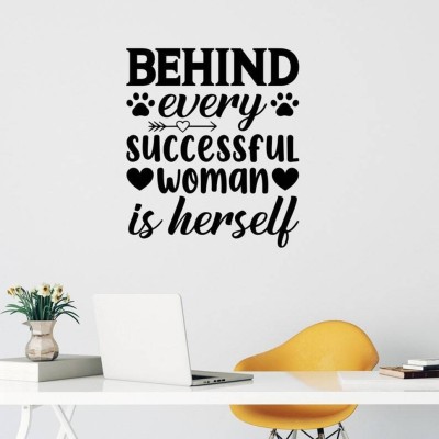 SnappyVinyl 27 cm Successful Woman Wall Sticker PVC Vinyl Self Adhesive Sticker(Pack of 1)