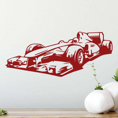 Xskin 56 cm F1 Side View Formula One Race Car Self Adhesive Sticker(Pack of 1)