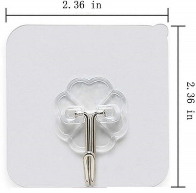 AMR ENTERPRISE Adhesive Hooks Rust/Water Proof for Home/Kitchen/Bathroom/Office PINx5.90 Hook 5(Pack of 1)