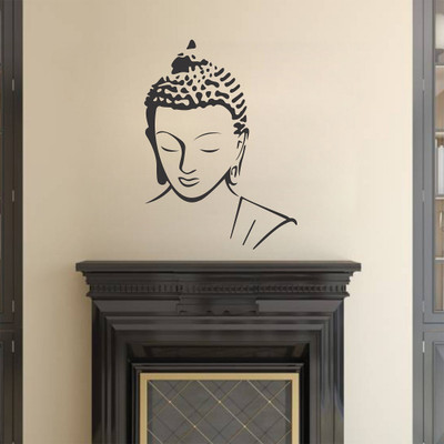 WALLSTICK 80 cm Buddha Removable Sticker(Pack of 1)