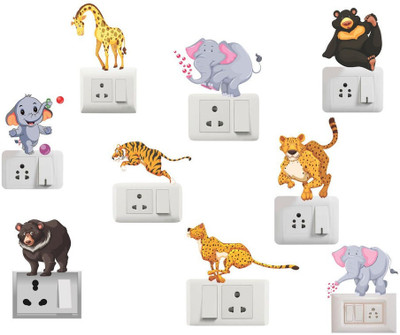 Archi Graphics Studio 25 cm Switch Board Sticker Self Adhesive Sticker(Pack of 9)