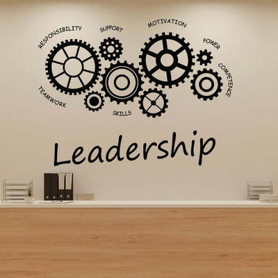 SnappyVinyl 27 cm Gears Mechanisms Leadership Teamwork Self Adhesive Sticker(Pack of 1)