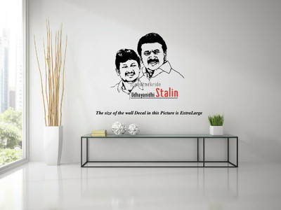 PEACOCKRIDE 60 cm Udhayanidhi Stalin I MK Stalin I DMK I Wall Decal Self Adhesive Sticker(Pack of 1)